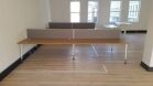 Bench Desks Teknion Lines HA 1800x800 In bank Of 4 With Walnut Desk Top Finish - Image 3
