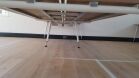 Bench Desks Teknion Lines HA 1800x800 In bank Of 4 With Walnut Desk Top Finish - Image 4
