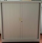 Talos Tambour White 1.2w x 1.0m h x 0.42m d with shelves and key - Image 2