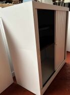 Talos Tambour White 1.2w x 1.0m h x 0.42m d with shelves and key - Image 3