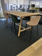 Buzzispace PicNic Meet 2.4M x 1.2M x 1.08 Hi Collaborative Table in Whitewash Ash