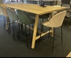 Buzzispace PicNic Meet 2.4M x 1.2M x 1.08 High Collaborative Table in Natural Whitewash Ash