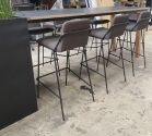 Icons of Denmark Facit High Table Graphite Faced Natural Oak top and leg frame