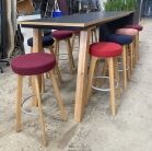 Icons of Denmark High Table Graphite Faced Natural Oak top and leg frame