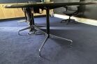 Charles Eames Vitra 2.4m x 1.1m Rectangular Classic Segmented White Table with black contoured edge - Image 5