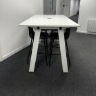 Poseur Table Steelcase 1.8M x 1.0M White on White - Image 4