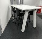 Poseur Table Steelcase 1.8M x 1.0M White on White - Image 3