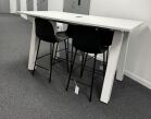 Poseur Table Steelcase 1.8M x 1.0M White on White - Image 2