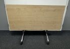 Flip Top Table 1600mm x 800mm with Maple Laminate Top on Polished Mobile Frame - Image 4