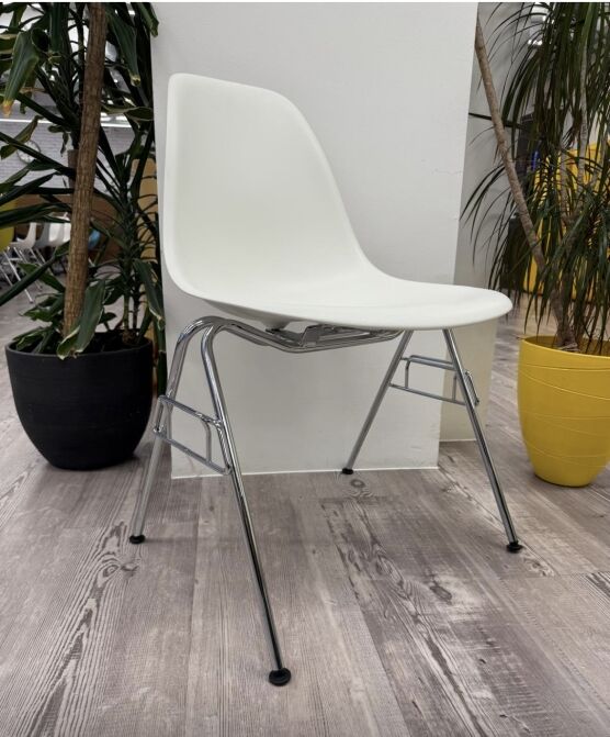 White Vitra Eames DSS Chairs