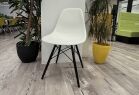 Vitra Eames DSW chair Cotton White on Black Maple Wood Legs 2017 New Height - Image 3