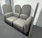 Frovi Flord Modular Breakout Seating System in Grey Cloth on Black Frame - Image 4