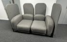 Frovi Flord Modular Breakout Seating System in Grey Cloth on Black Frame - Image 3
