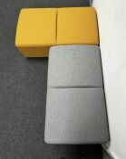 Actiu Bend F41 2 Seat Bench offered as one set of four 2 x yellow & 2 x grey - Image 5