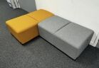Actiu Bend F41 2 Seat Bench offered as one set of four 2 x yellow & 2 x grey - Image 3