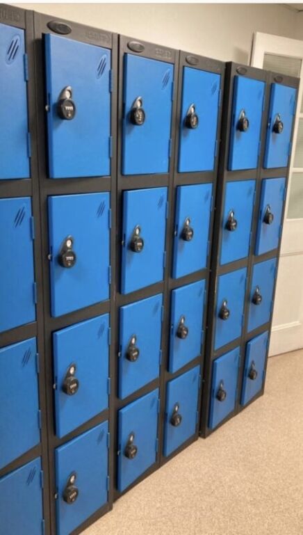 used blue lockers